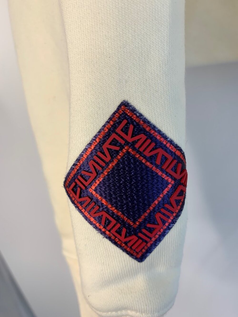 Womens NFL Super Bowl LVIII Cropped Hoodie Patches Size L Eggshell Cotton NWT - Picture 11 of 14